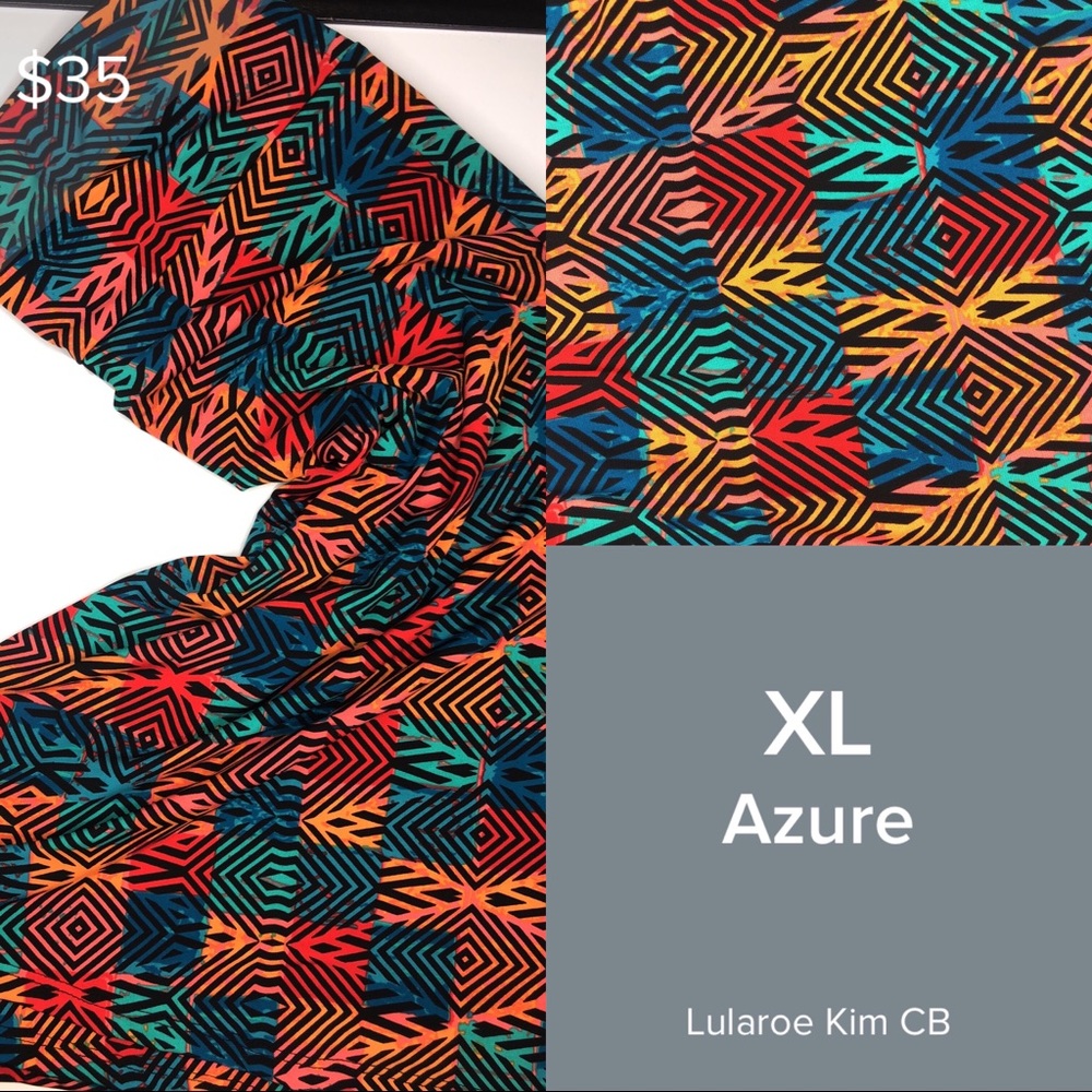 LULAROE ‘AZURE’ XL A-LINE SKIRT